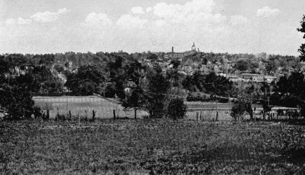 Aerial view of Capitol and Supreme Court building - Tallahassee, Florida.