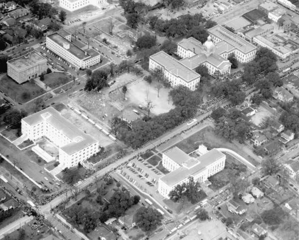 Aerial view of Governor Fuller Warren's inauguration.
