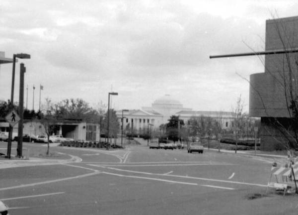Looking down Jefferson Street at the Supreme Court building