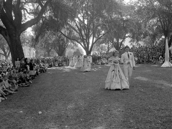 May queen Mae Gywnn with escort Jimmy Thurman - Tallahassee, Florida.