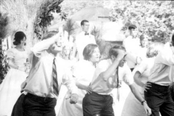 May queen being entertained by singers - Tallahassee, Florida