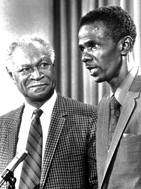 Jake Gaither with Clarence Montgomery - Tallahassee, Florida.