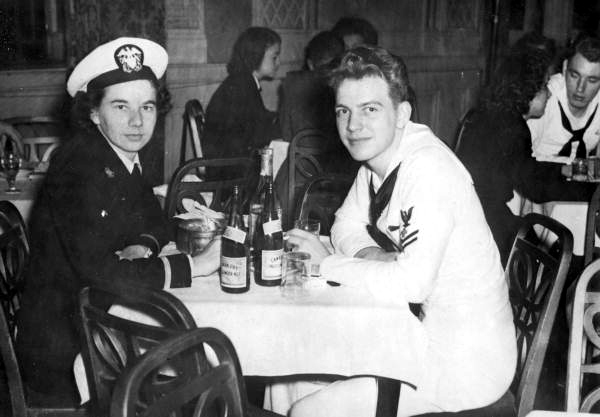 Annie Will Langford with unidentified sailor