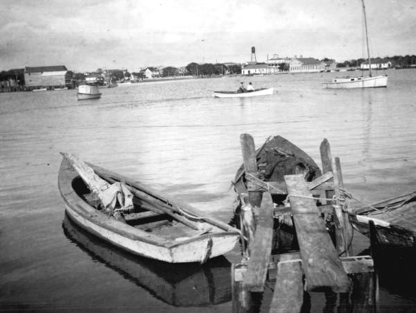 Rowboats at dock on Halifax river
