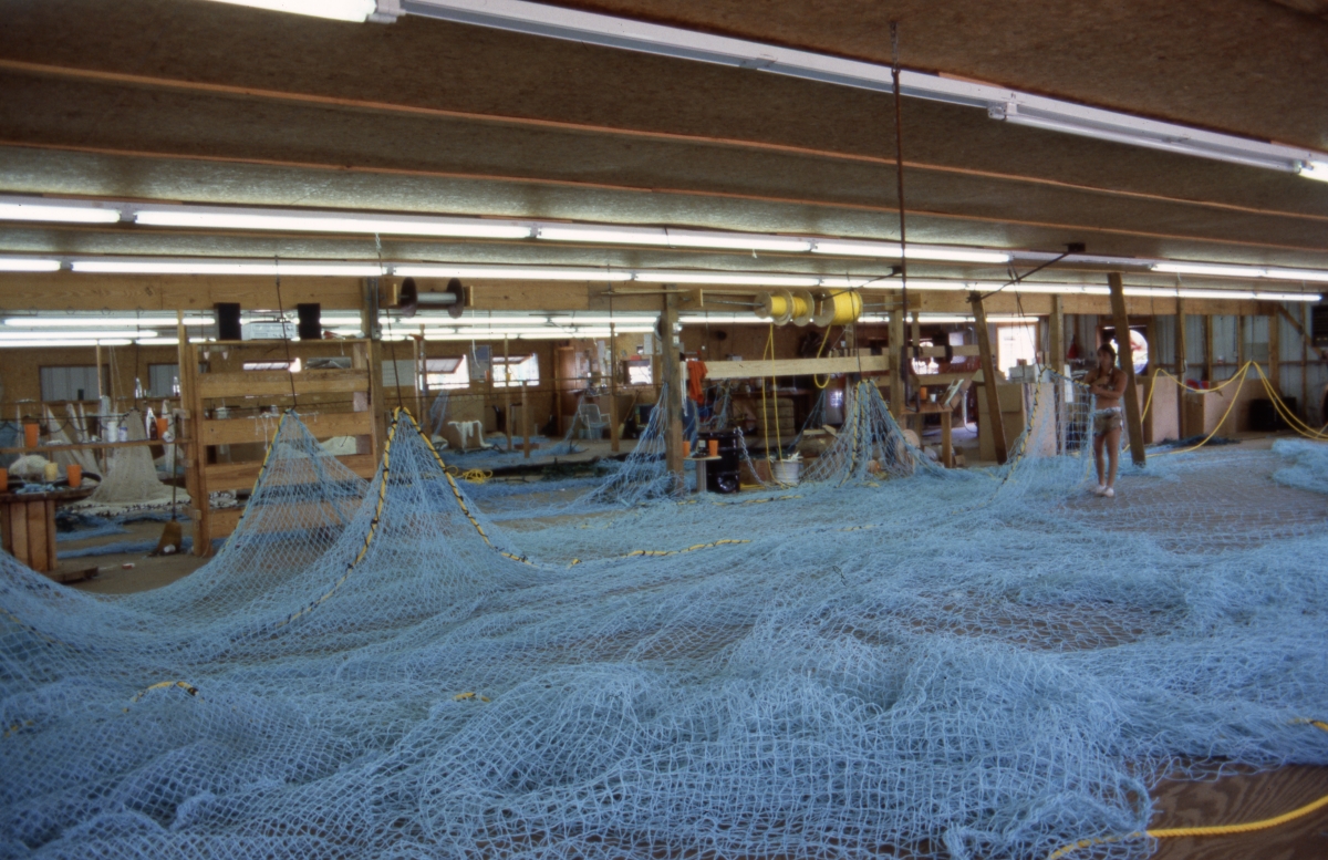 Making of a trawl at Burbank Trawl Makers - Fernandina Beach, Florida