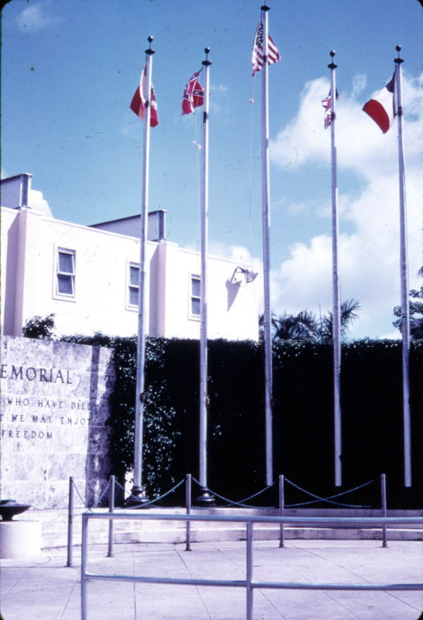 All-Wars Memorial in Young Circle at Hollywood, Florida.