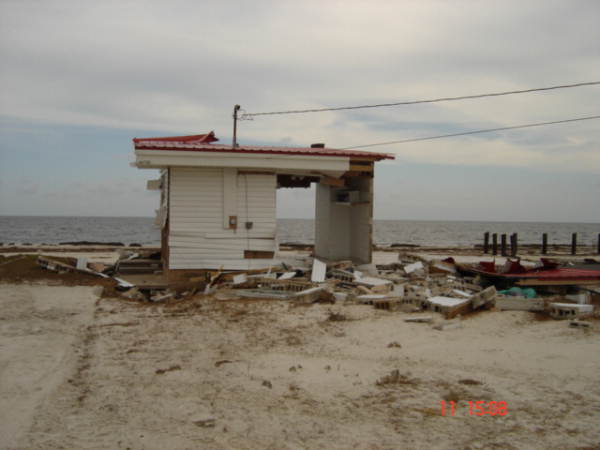 Remains of house devastated by Hurricane Dennis - Alligator Point, Florida