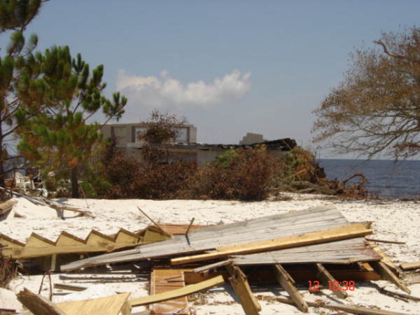 House devastated by Hurricane Dennis - Alligator Point, Florida