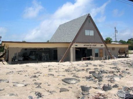 KOA building damaged by Hurricane Dennis - Alligator Point, Florida