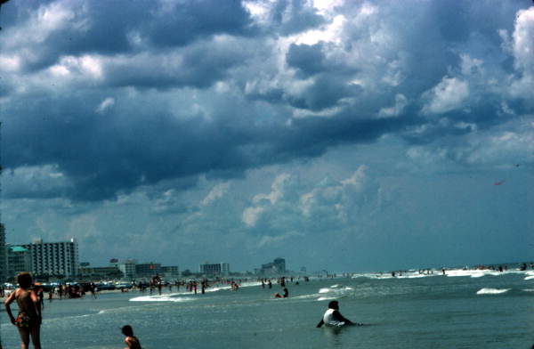 Visitors enjoy the beach - Daytona Beach, Florida