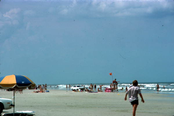 Visitors enjoy the beach - Daytona Beach, Florida