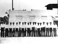 Group portrait of the first black police officers hired by the Miami Police Department - Miami, Florida.
