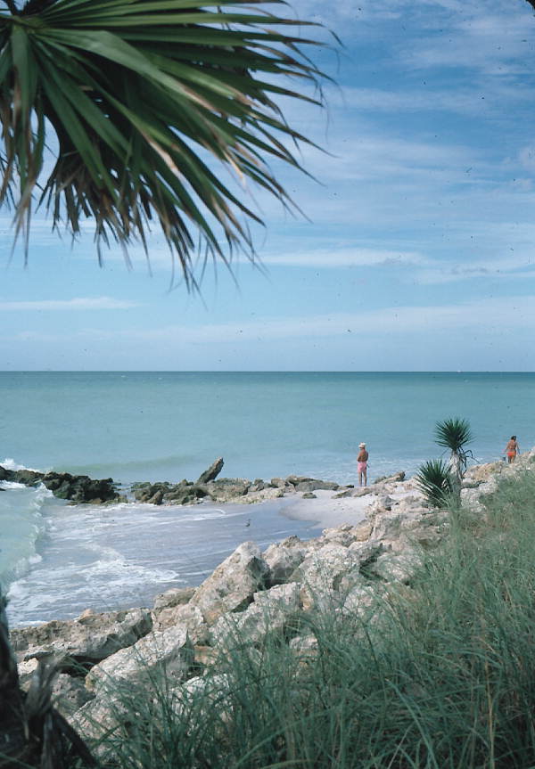 Visitors enjoy the beach - Florida Keys, Florida