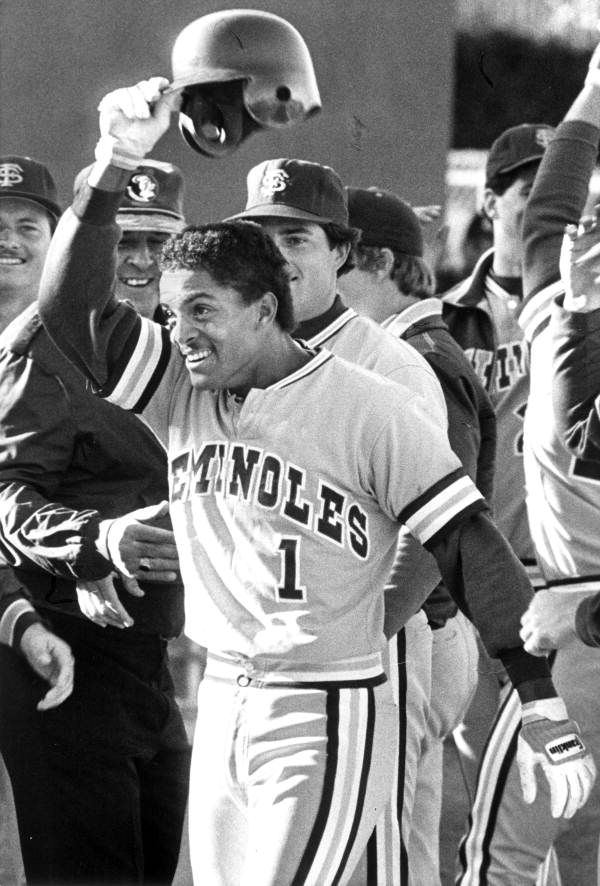 FSU baseball player Luis Alicea acknowledges the crowd - Tallahassee, Florida