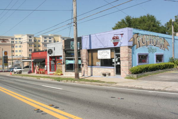 Commercial buildings on West Gaines Street - Tallahassee, Florida.