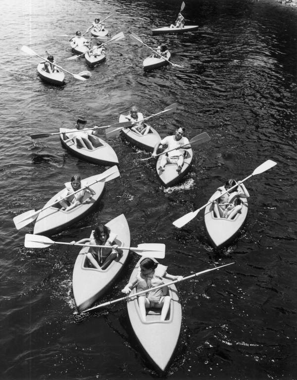 Pine Crest School students kayaking - Fort Lauderdale, Florida.