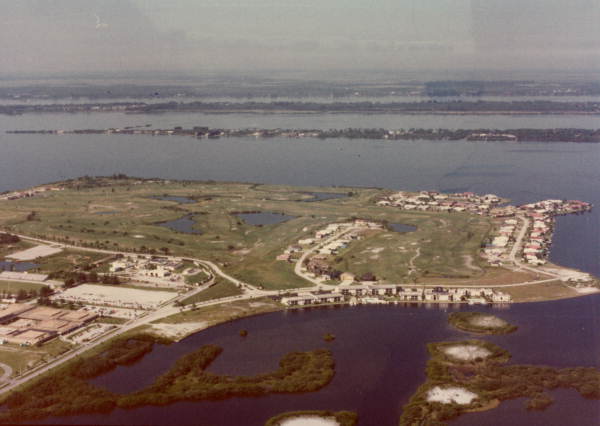 Aerial view of Thousand Islands near Cocoa Beach - Brevard County, Florida.