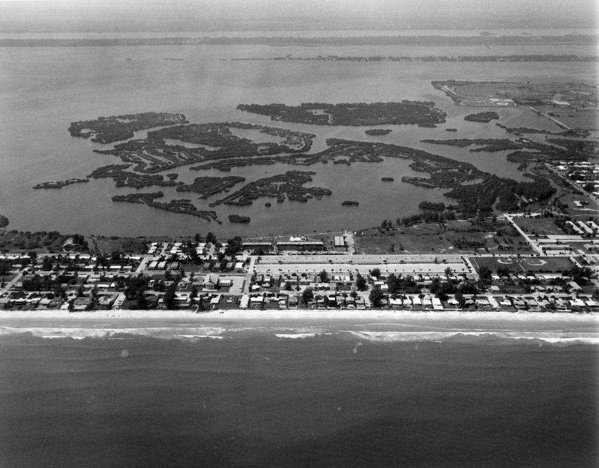Aerial view of Thousand Islands near Cocoa Beach - Brevard County, Florida.