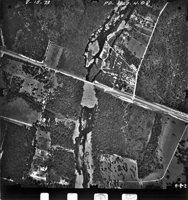 Aerial view of the Wekiva River.