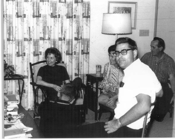 U.S. Navy Mine Defense Laboratory employees at Tom and Anna Watson's house after bowling - Panama City, Florida