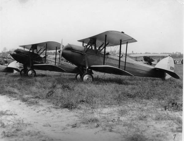 View of planes at the grand opening of Dale Mabry Field in Tallahassee, Florida.