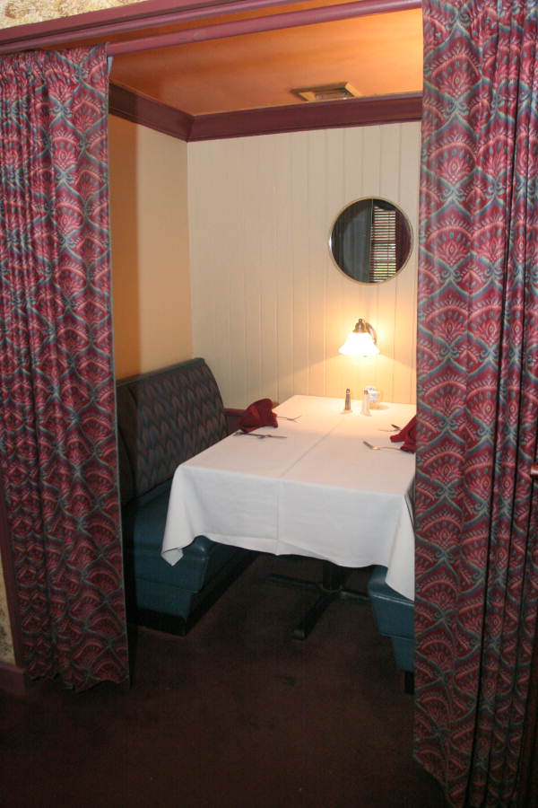 Interior view of a private dining room in the Silver Slipper restaurant - Tallahassee, Florida.