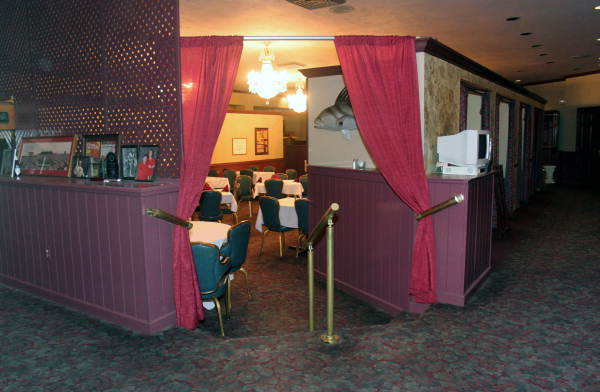 Interior view showing the main dining room in the Silver Slipper restaurant - Tallahassee, Florida.