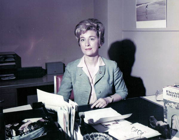 Portrait of Florida Development Commission employee June Murphy at the Florida Showcase in New York.