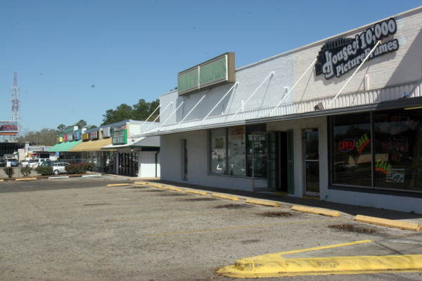 Storefront view on N. Monroe St. in Tallahassee, Florida.