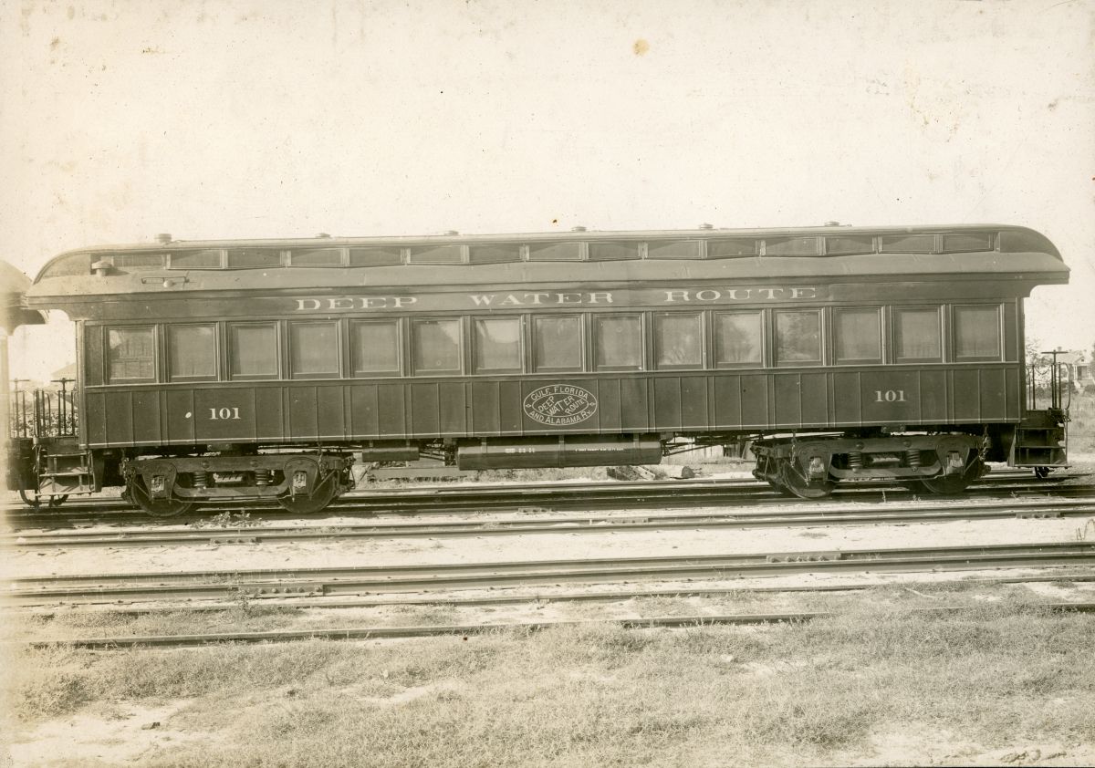 Gulf, Florida and Alabama Railway Company passenger car 101 "Deep Water Route".