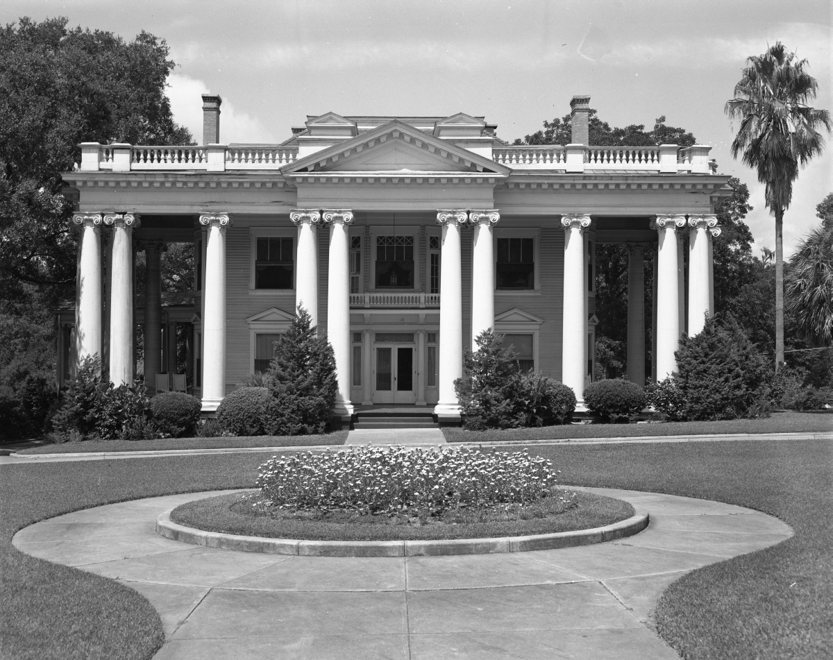 Governor's Mansion with flowerbed