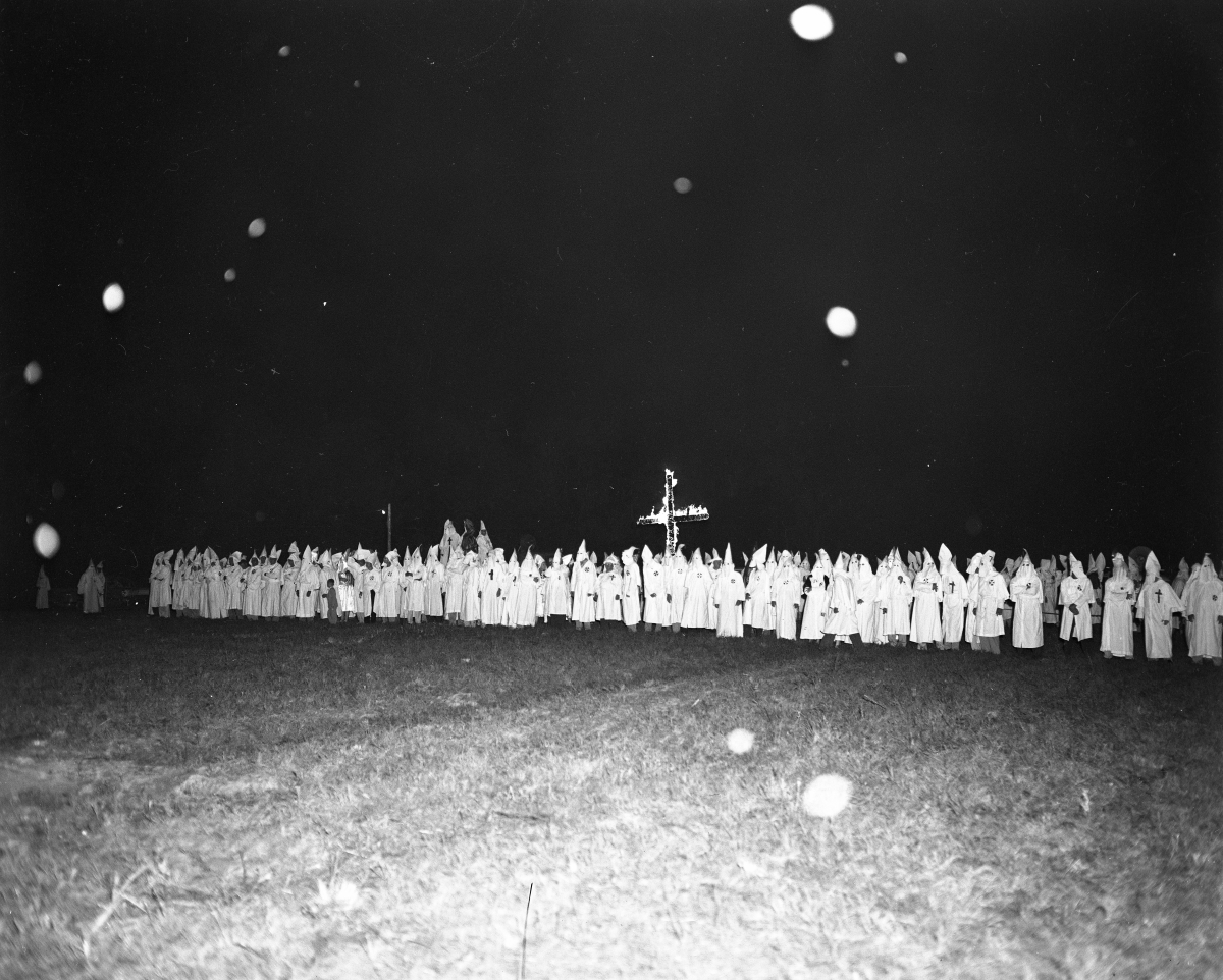 Cross burning by the Ku Klux Klan