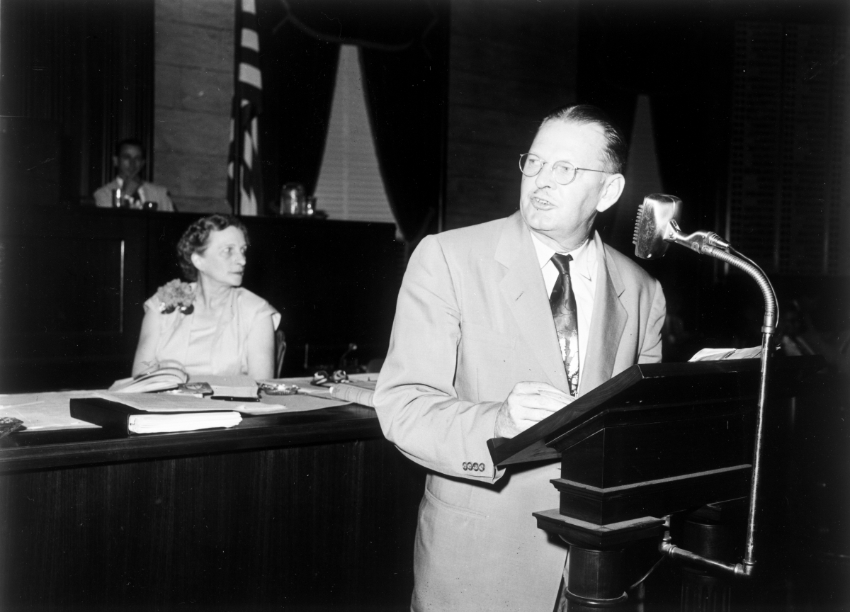 Man speaking in the legislative session