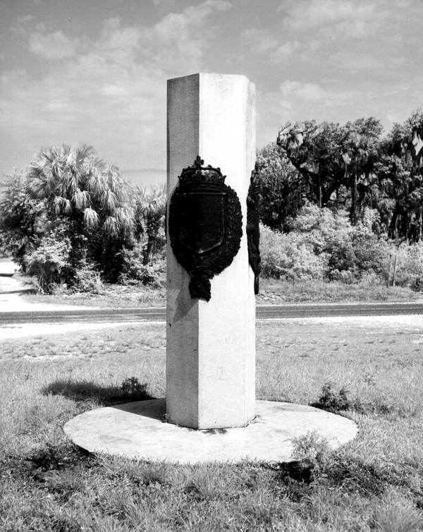 Ribault Monument in the Fort Caroline National Memorial - Fort George Island, Florida
