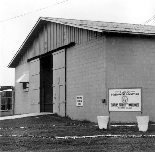 Florida Development Commission Surplus Property Department warehouse - Marianna, Florida