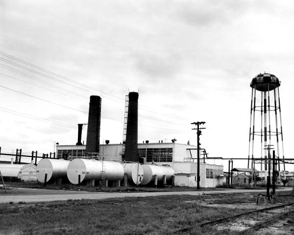 Rear view of a power plant at the naval base : Green Cove Springs, Florida
