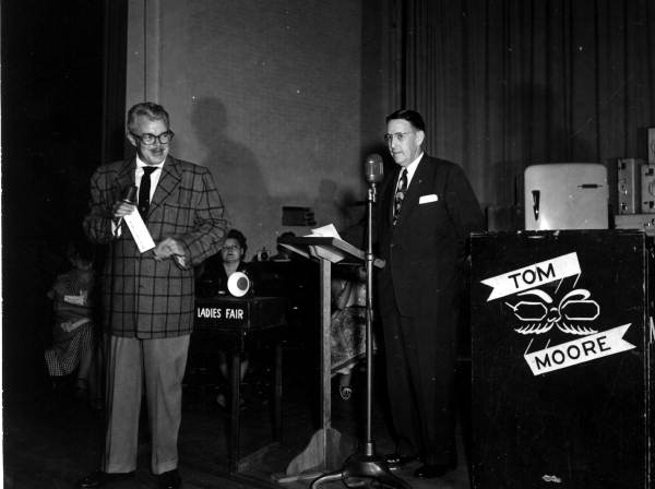 Tom Moore delighted to be with Governor Charley E. Johns