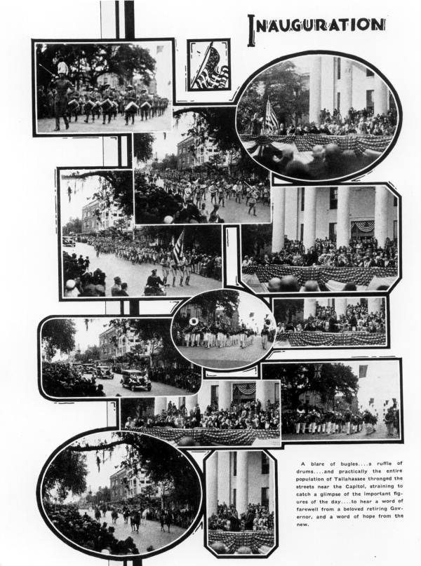 Various scenes from inauguration of Governor David Sholtz.