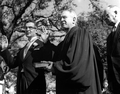 Governor Dan McCarty receiving oath of office from Chief Justice H.L. Sebring - Tallahassee, Florida.