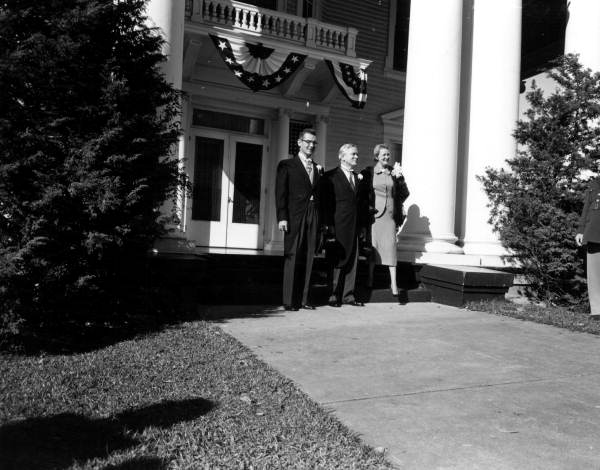 Governor Warren with governor-elect Dan McCarty and his wife during inauguration.