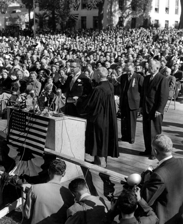 Dan McCarty taking the oath of office of the Governor - Tallahassee, Florida.