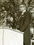 Florida's 31st Governor Dan McCarty about to deliver inaugural address - Tallahassee, Florida.