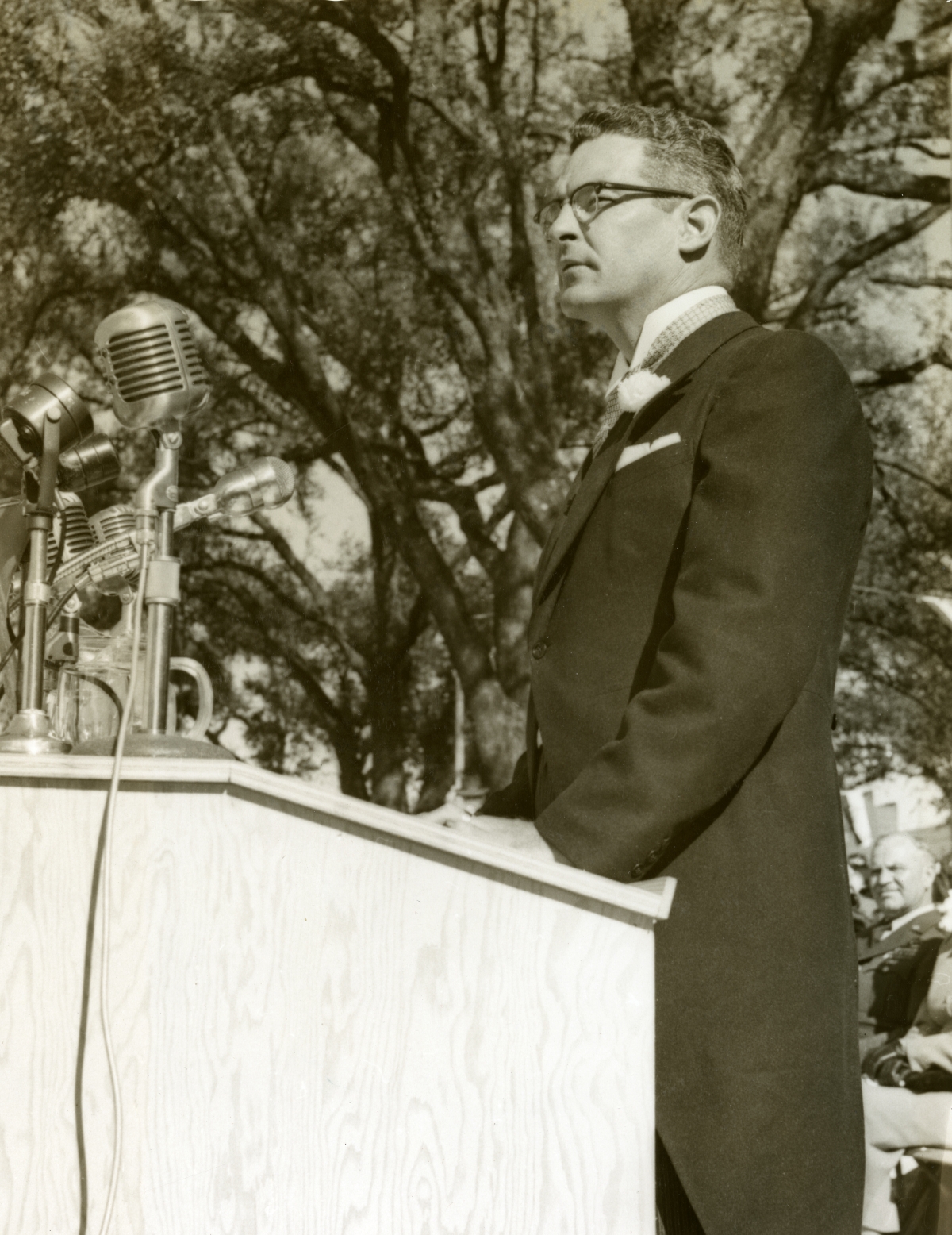 Florida's 31st Governor Dan McCarty about to deliver inaugural address - Tallahassee, Florida.