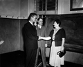 Dan McCarty being greeted by a woman - Tallahassee, Florida.