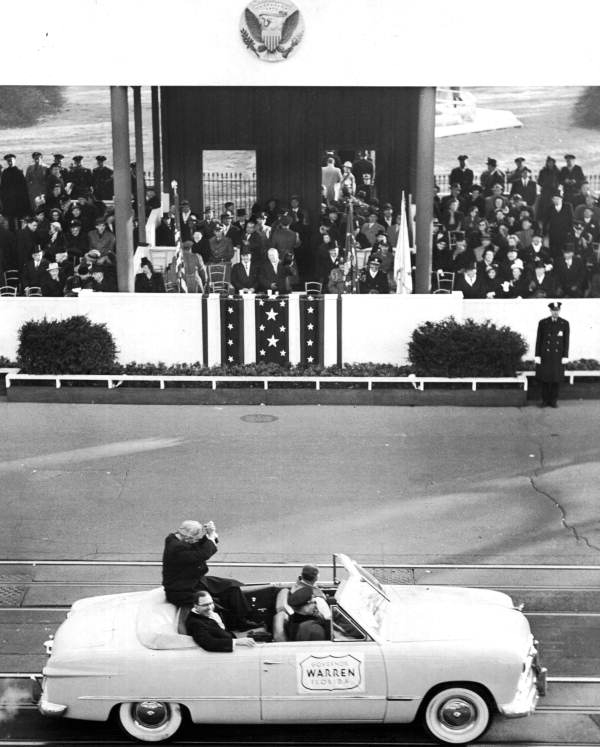 Governor Warren at President Truman's inauguration - Washington, D.C.