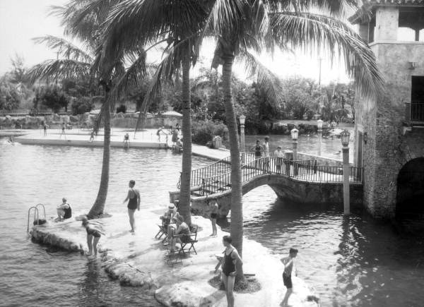 People enjoying the Venetian Pool - Coral Gables, Florida