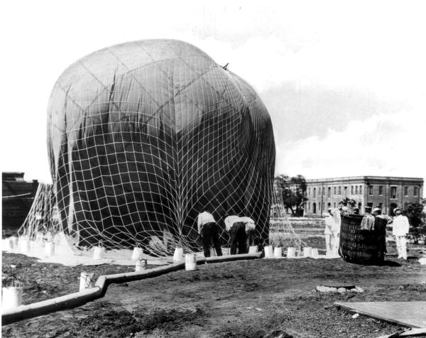 Balloon being prepared for ascent - Pensacola, Florida.