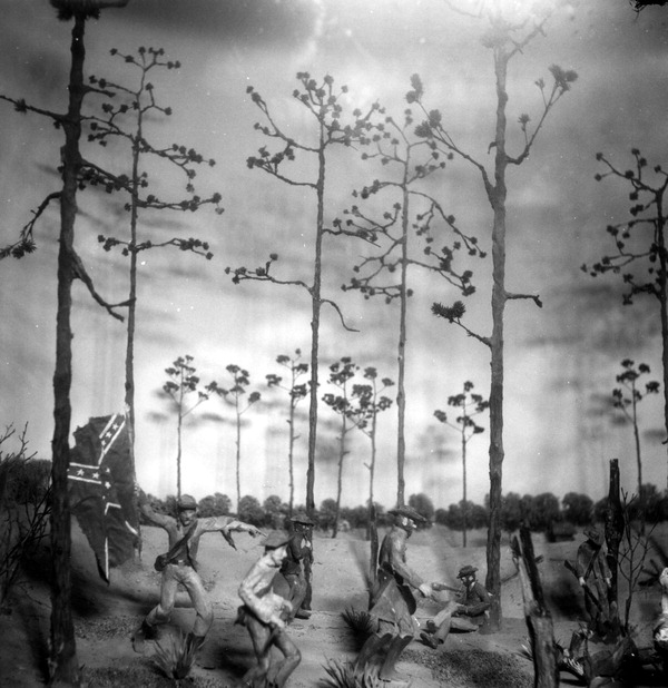 Diorama of the battle in the Olustee Battlefield museum - Olustee, Florida