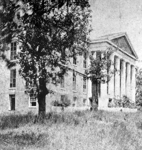 East portico of the Old Capitol looking from the southeast - Tallahassee, Florida.