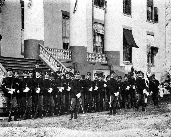 Governor's guards or Leon Guards in front of the capitol - Tallahassee, Florida.